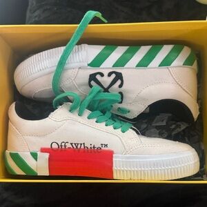 Off-White Kids Sneakers - White, Green, and Red
